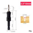 thumbnail image 2 of BUYISI 1pc Woodworking Hex Shank Countersink Drill Bit Salad Drill Step Drill Bit 3.5×12.5mm, 2 of 9