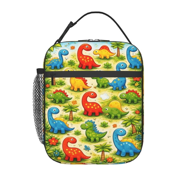 Dinosaur Lunch Bag Reusable Thermal Lunch Tote with Handle for Women and Men