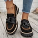 thumbnail image 2 of Mujeres Zapatos Negros Estilo Nudo Torcido Mochilas con Suela Dentada, Zapatos Casuales de las Mujeres Más Tamaño Primavera Verano Cómodo Deslizamiento En, 2 of 9