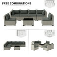 thumbnail image 5 of Amopatio 7 Pieces Patio Conversation Set, Outdoor Sectional PE Rattan Wicker Furniture Seat,GRAY, 5 of 6