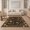 Dark Brown Multi, Pattern 4, variant on ODIKA 8'x10' Washable Area Rug Durable, Non-Slip Dining Ornate Under Botanical Scroll Border Climbing Vine Table for Living Room, Sectional, Family