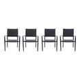 thumbnail image 2 of Urban Elements Brighton Beach 4-Piece Aluminum and Teak Wood 100% FSC Patio Dining Chair Set, 2 of 10