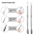 thumbnail image 4 of Cuticle Pusher, Dual Ended Stainless Steel Cuticle Pusher and Spoon Nail Cleaner Cuticle Remover Manicure Pedicure Nail Tools for Fingernail and Toenails D, 4 of 5
