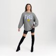 thumbnail image 3 of Women's Gameday Couture Gray Fort Valley State Wildcats Oversized Pure Motion Corded Sweatshirt, 3 of 7