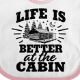 thumbnail image 4 of Inktastic Life is Better at The Cabin with Trees and Moon Boys or Girls Baby Bib, 4 of 4