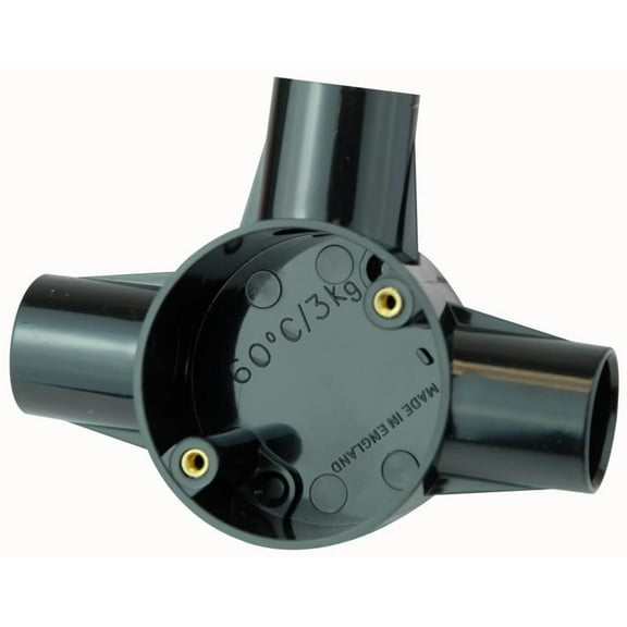 PRO POWER - 3-Way T-Box - 25mm System - Black