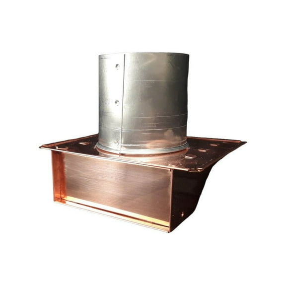 Copper Under Eave & Soffit Dryer Vent - Exhaust Vent Duct Size: 4", Flapper - Screen: Flapper