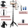 thumbnail image 4 of TiokMc 40" Phone Tripod with Wireless Remote, Extendable Selfie Stick Stand, 360° Rotating Phone Holder, Compatible with iPhone, Android & Samsung, 4 of 9