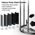 thumbnail image 5 of Vertical Ball Storage Rack, 40" Height Garage Organizer Holder for Basketball Soccer Football Volleyball, Wall-Mounted Space Saving Sports Equipment Storage, 5 of 8