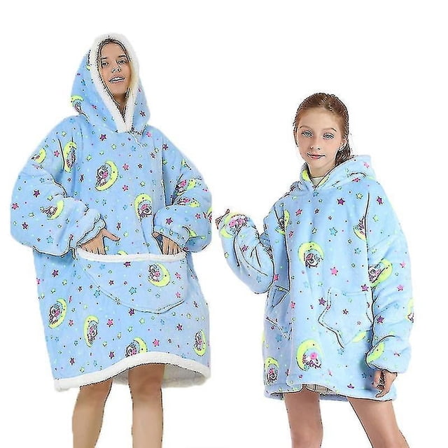 Sudadera con capucha y manta de sherpa de invierno para niña, sudadera de felpa de vellón, ropa de hogar con aguacate