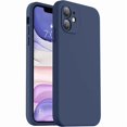 thumbnail image 1 of Chenchen Compatible with iPhone 11 Case, Upgraded Liquid Silicone with [Flat Edges] [Camera Protection] [Soft Anti-Scratch Microfiber Lining] Phone Case for iPhone 11 6.1 inch - Navy Blue, 1 of 1