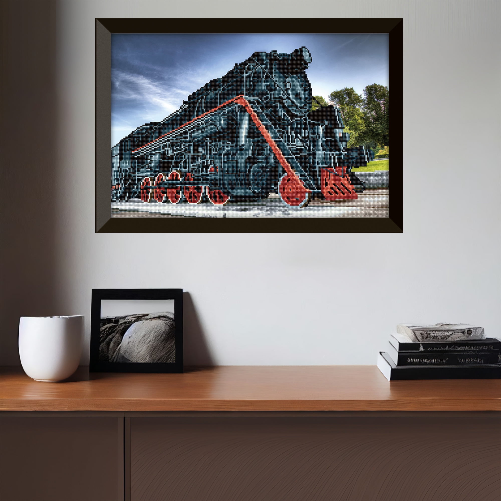 Diamond Dotz Magnificent Engine Train Diamond Painting Kits for Adults - Diamond Art Kits a Relaxing Creative Craft Kit with Dotz Gems 15.8"x23.6"