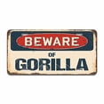 thumbnail image 2 of SignMission A-LP-04-600 Beware of Gorilla Aluminum License Plate, 2 of 4