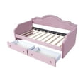 thumbnail image 6 of Euroco Upholstered Twin Size Daybed with 2 Drawers and LED Light, Pink, 6 of 10