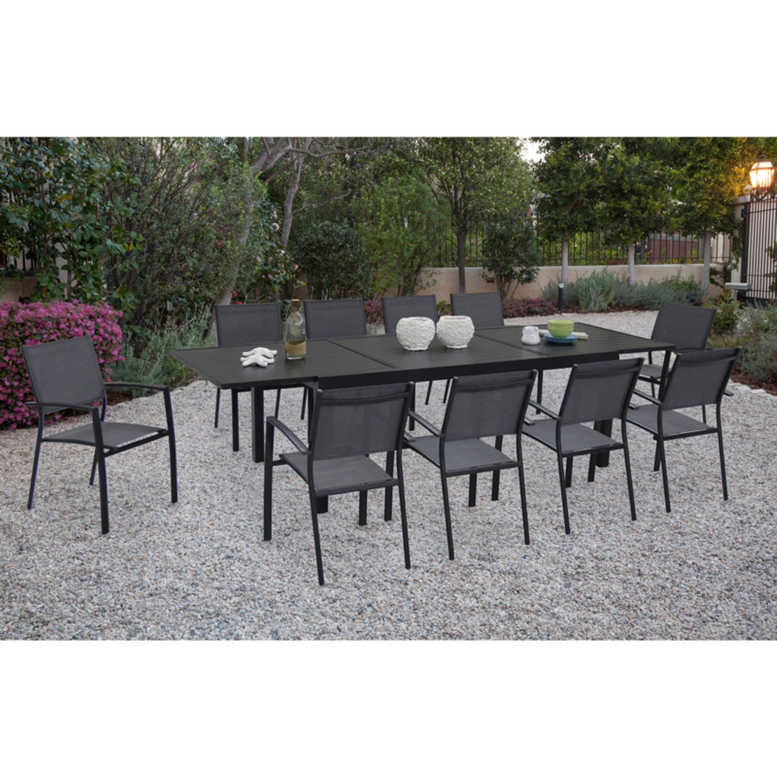 Hanover Outdoor Naples 11 Piece Dining Set In Grey Com