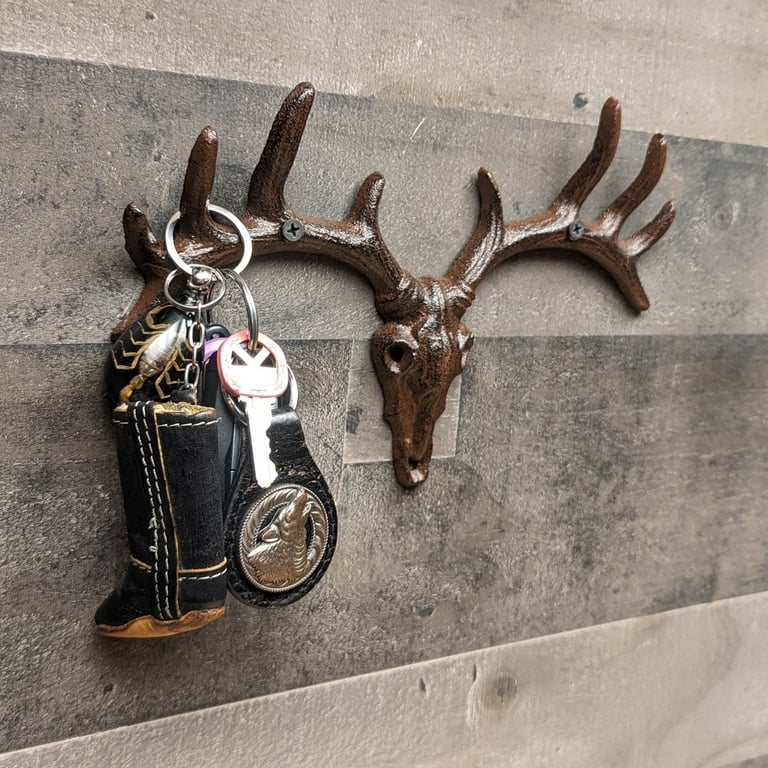 Rustic Metal Stag Elk Antlers Key Ring Hook Deer Keyring Holder Cabin Wall Decor Rustic Metal Stag Elk Antlers Key Ring Hook Deer Keyring Holder Cabin Wall Decor