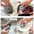 thumbnail image 2 of Wideskall Stainless Steel Kitchen Cleaning Sponges Scouring Pad Steel Wool Scrubbers Pack of 12, 2 of 2