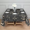 thumbnail image 3 of Black Gothic Sun Planet Pattern Square Tablecloth,Waterproof Square Table Cover,Wipeable Spillproof Washable Table Cover for Home Kitchen Party Decor 52"x52"(132x132cm), 3 of 6