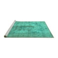 thumbnail image 2 of Ahgly Company Machine Washable Indoor Rectangle Persian Turquoise Blue Traditional Area Rugs, 5' x 7', 2 of 4