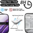 thumbnail image 4 of Purple and Gold Marble Pattern Insulated Lunch Bag with Shoulder Strap and Bottle Holder,Bento School Lunch Bag Box,11x9.5x3.5 Inches, 4 of 5