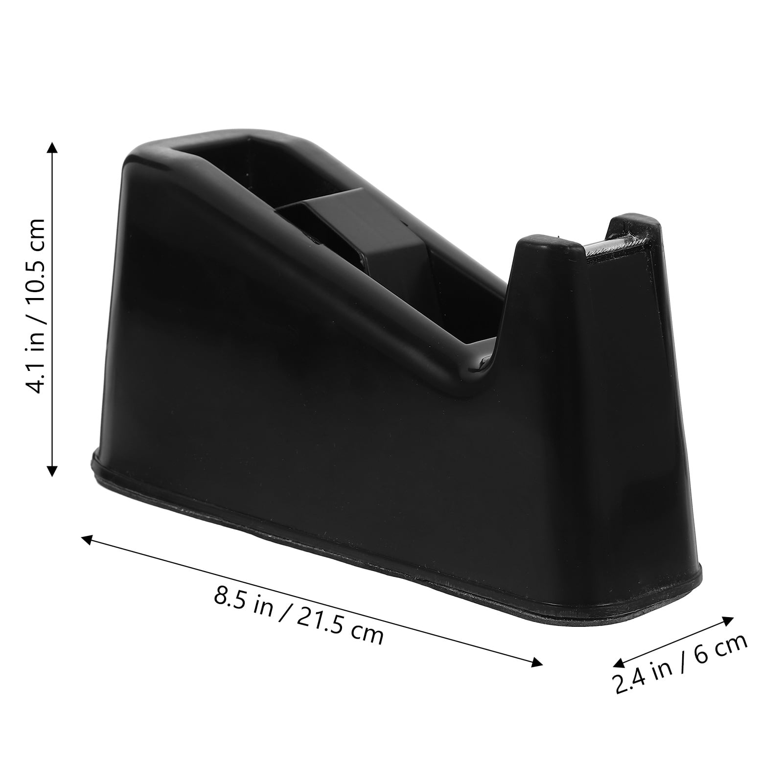Hytrove Black Tape Dispenser for Office Supplies, 1 Pack, 8.5 x 4.1 x 2.4 Inch Desktop Tape Holder