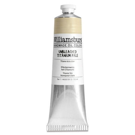 UPC: 0877463003219 | Williamsburg Handmade Oil Paint 150 ml Unbleached Titanium Pale