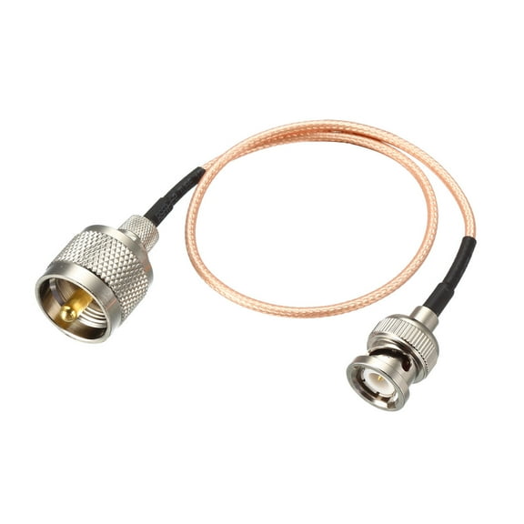 Uxcell UHF () Male to BNC Male Antenna Radio Cable RG316 Coax Cable 1 Ft