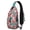 Grey-2, variant on Canine Paw Bone Tail Furry Print Crossbody Backpack Travel Daypack, Adjustable Shoulder Strap, Lightweight and Durable, Fashionable appearance, Ideal for daily commuting, office workers