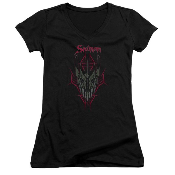 Hobbit Evils Helm Junior Women's V-Neck T-Shirt Black