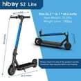 thumbnail image 5 of Hiboy 350W Peak Motor Electric Scooter for Teens & Commuting - 13 MPH, 10.6 Miles Range, Foldable & Lightweight, UL 2272 Certified with Dual Braking System And Cable Lock, 5 of 8