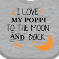 thumbnail image 4 of Inktastic I Love My Poppi to the Moon and Back Boys or Girls Baby Bib, 4 of 4