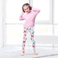 thumbnail image 5 of joogoo Girls' Leggings Watercolor Bows Yoga Pants 4T, 5 of 8