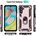 thumbnail image 2 of Design for Galaxy A15 5G Case,Samsung A15 5G Case, with Ring Kickstand Heavy Duty Shockproof Shell Full Body Protective Case for A15 5G Rose Gold, 2 of 12