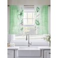 thumbnail image 6 of Green Flowers Sheer Curtains 45 Inches Length 2 Panels Set, Window Sheer Curtains for Living Room/Bedroom, Spring Floral Elegant Pastoral Botanical Light Filtering Rod Pocket Curtain 52''x45''x2, 6 of 8