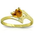 thumbnail image 1 of Galaxy Gold 14k Yellow Gold Heart-shaped Natural Citrine Ring - Size 9.0, 1 of 5