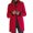 Red, variant on comerut Women Fall Winter Coat Stand Collar Neck Protection Thick Solid Color Warm Windproof Mid Length Single-breasted Cardigan Long Sleeve Lady Overcoat