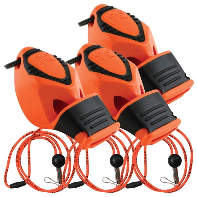 Silbatos Fox 40 EPIK CMG, paquete de 3, naranja, 115 dB