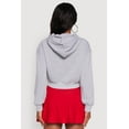 thumbnail image 5 of Womens Cropped Kangaroo Pocket Pullover Hoodie, 5 of 5