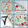 thumbnail image 4 of Funda impermeable para libros, para amantes de los libros, con estampado floral, lavable, de tela, con bolsillo frontal y botón a presión., 4 of 9