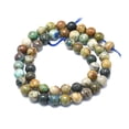 thumbnail image 2 of Natural Chrysocolla and Lapis Lazuli Beads Strands Round 8mm Hole: 1mm about 50pcs/strand 15.55 inch(39.5cm), 2 of 3