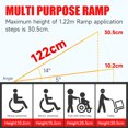 thumbnail image 7 of 4FT Portable Wheelchair Ramp ,800 LBS Capacity Folding Aluminum Threshold Ramp with Anti-Slip Surface, Mobility Access Handicap Ramp for Home Steps, Doorway, Stairs, Doorways, 7 of 7