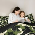 thumbnail image 4 of Feelyou Green Camouflage Teens Bedding Comforter Set 7 Pieces, Hunting Duck Deer Full Bedding Set, Rustic Jungle Wildlife Reversible Fitted Sheet Flat Sheet, Luxury Bedroom Decor, 4 of 8