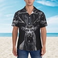 thumbnail image 2 of Haiem Majestic Forest Stag Printed Hawaiian Shirt for Men - Men’s Casual Beach Summer Shirts - Stretch Fabric with Modern Fit-Large, 2 of 7