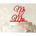 thumbnail image 1 of Mr And Mrs Wedding Cake Topper Red Cake TopperColor Option Available 4-5 Inches Wide, 1 of 1