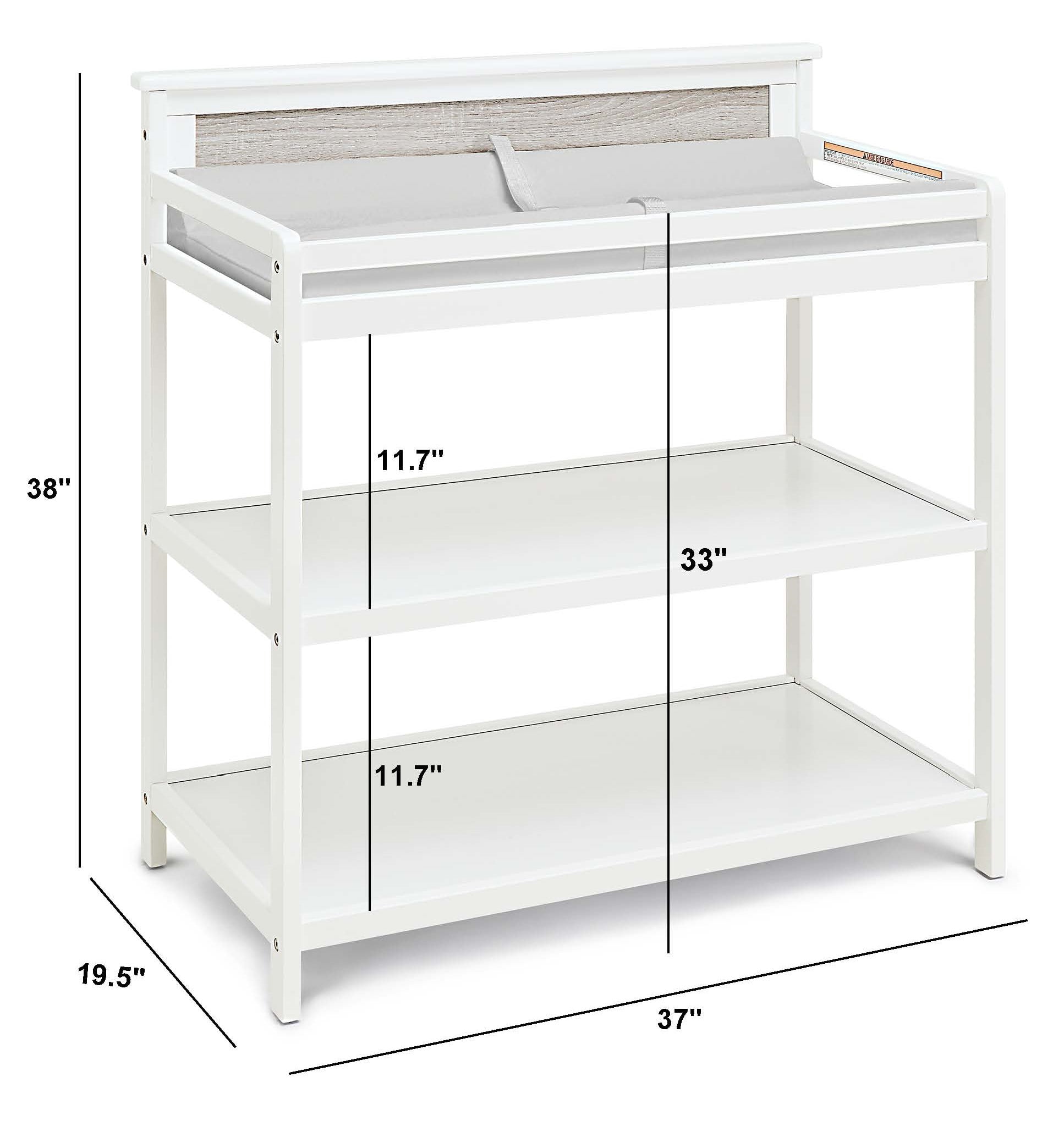 Connelly Changing Table in White Finish