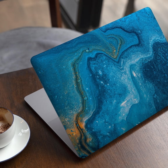 DesignSkinz Abstract Oiled Blue Marble Full-Body Skin Decal Wrap Cover for MacBook 12" Retina (A1534)