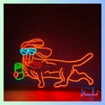 thumbnail image 2 of Shinelab Dachshund Drinking Neon Sign, Funny Dog Wall Art Light, Pet Home Wall Decor 01087, 2 of 4