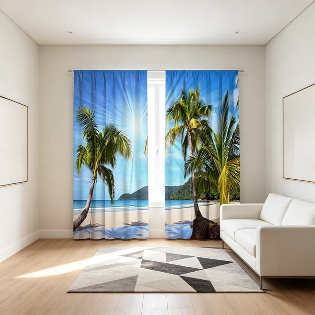 EGNMCR Trendy Printed Patterns With A Strong Decorative Look Light Blocking Curtains For Dorm Rooms Polyester Curtains