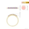 thumbnail image 5 of ANGARA Natural Half Eternity Seven Stone Amethyst and Diamond Wedding Ring in 14K Yellow Gold for Women (Size-2.5mm) | February Birthstone, Anniversary, Jewelry Gift for Women | Natural Amethyst Ring, 5 of 9