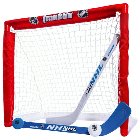 Franklin Sports NHL Kids Mini Hockey Set - Includes 1 Knee Hockey Goal - 2 Mini Hockey Sticks + 2 Foam Balls
